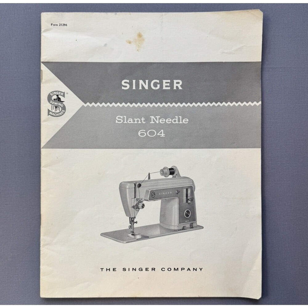 Vintage Original 1963 Singer Sewing Machines Slant Needle 604 Instruction Manual
